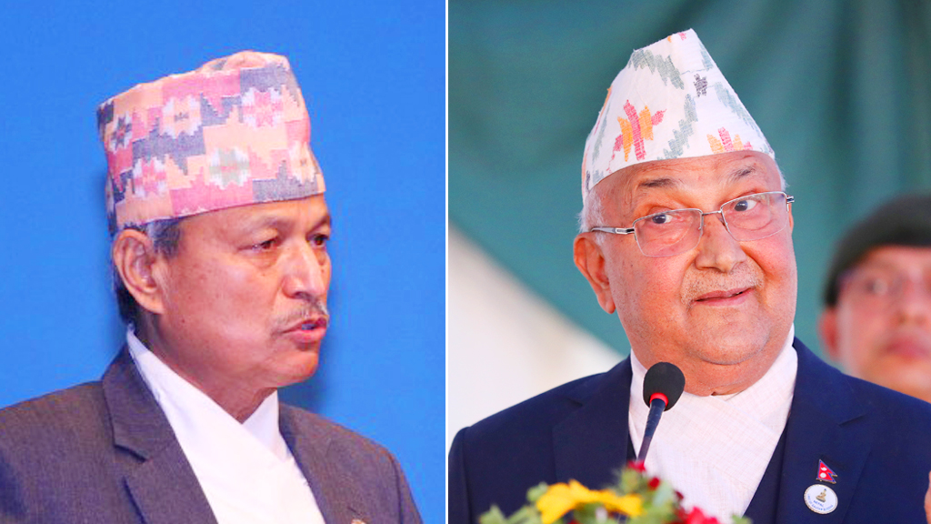 भीम रावललाई प्रधानमन्त्री ओलीको जवाफ, ‘मेरो पार्टी कुन हो, सर्वोच्चलाई सोध्नू’
