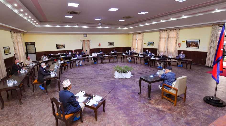 प्रधानमन्त्री निवास बालुवाटारमा एमाले स्थायी कमिटी बैठक बस्दै