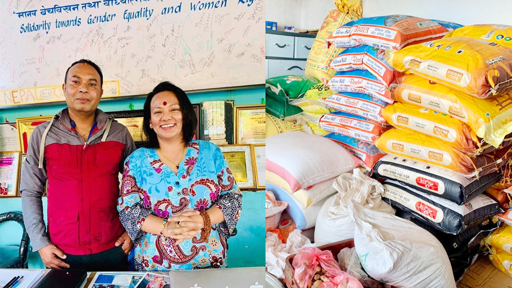 काभ्रेका युवा नेता देउजाको प्रेरक कर्म, जन्मदिनमा रक्षा नेपाललाई प्रदान गरे खाद्य सामग्री