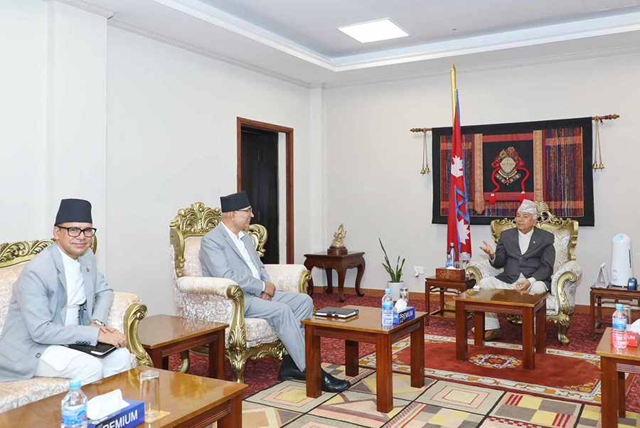 राष्ट्रपतिलाई अर्थमन्त्रीद्वारा बजेटबारे ब्रिफिङ