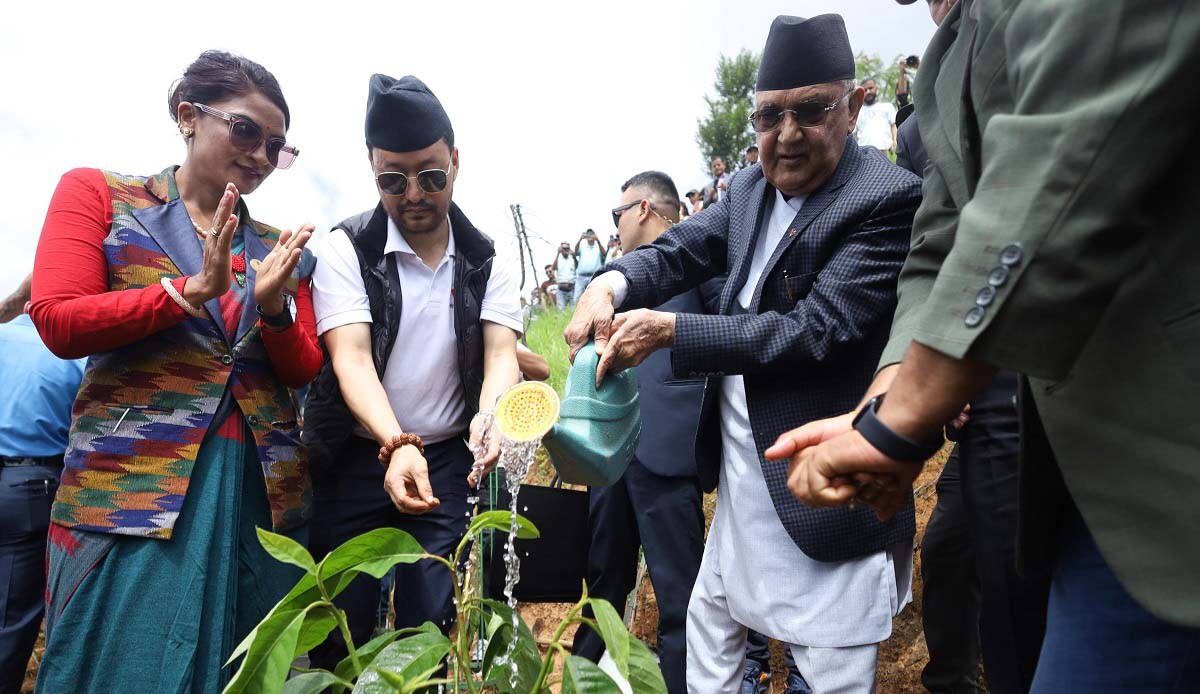 प्रधानमन्त्रीद्वारा वृक्षरोपण महाअभियान शुभारम्भ