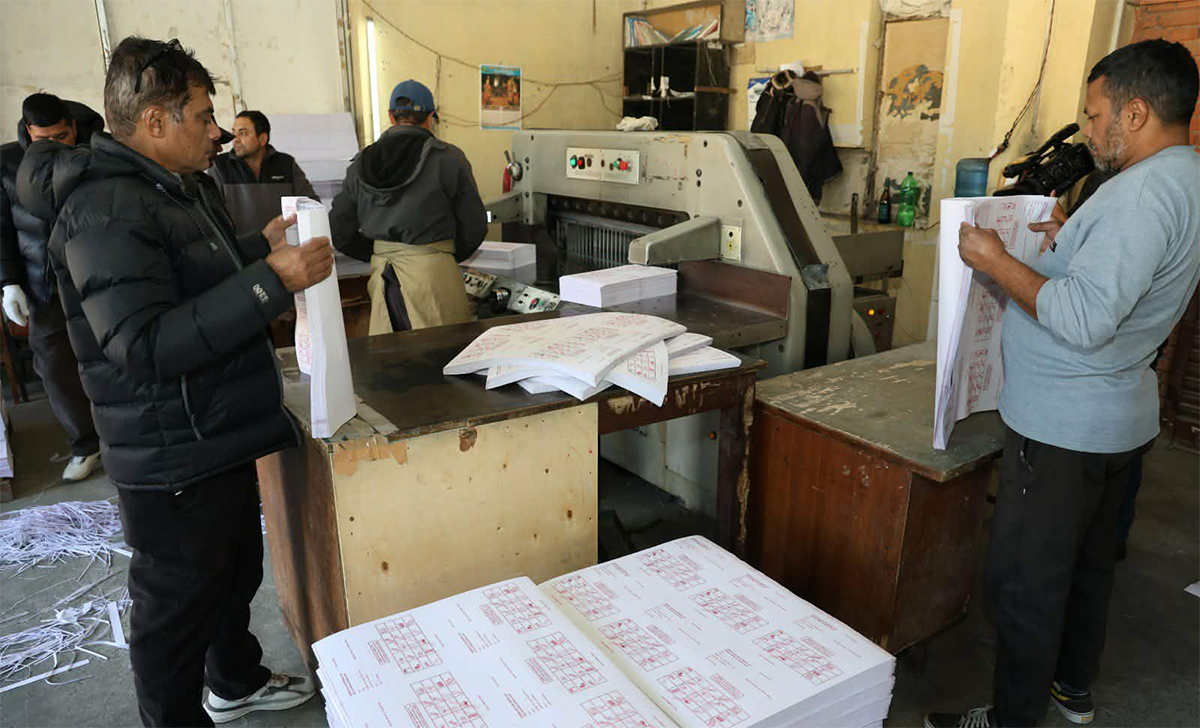 छापियो १० लाख नमुना मतपत्र