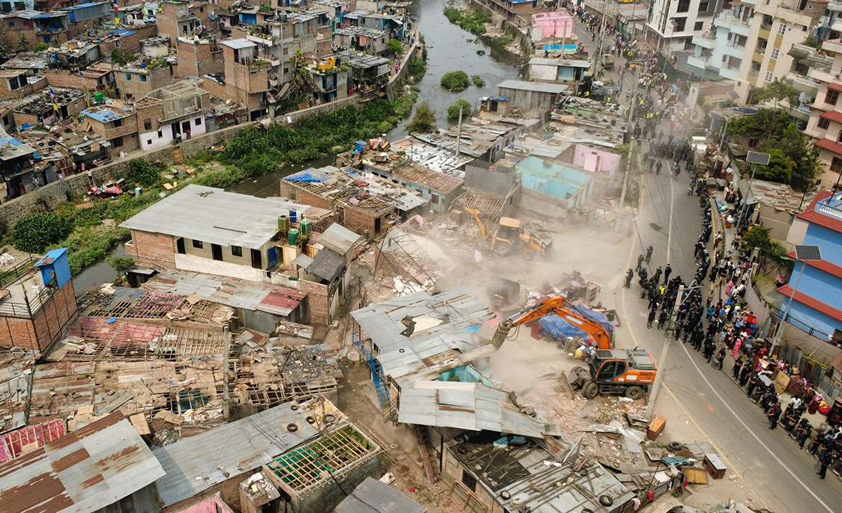 गैरीगाउँको सुकम्वासी बस्ती पनि हटाईयो