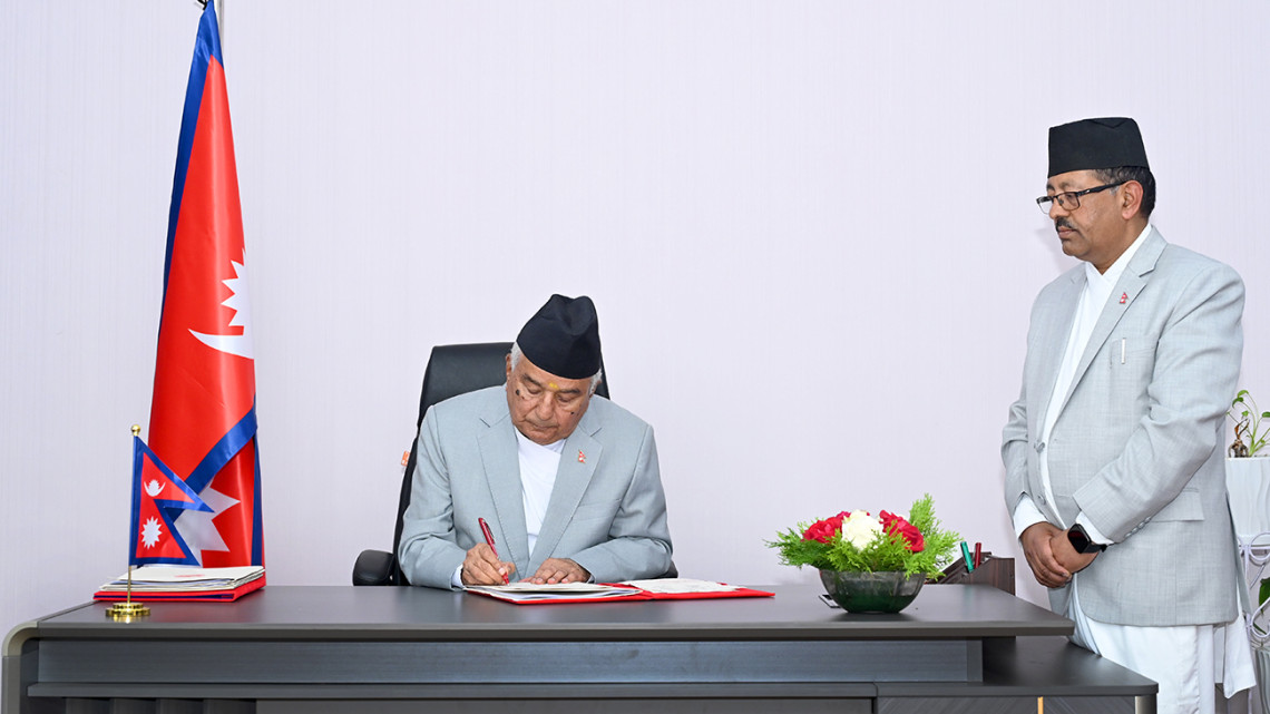 राष्ट्रपति पौडेलद्वारा तीनवटा विधेयक प्रमाणीकरण