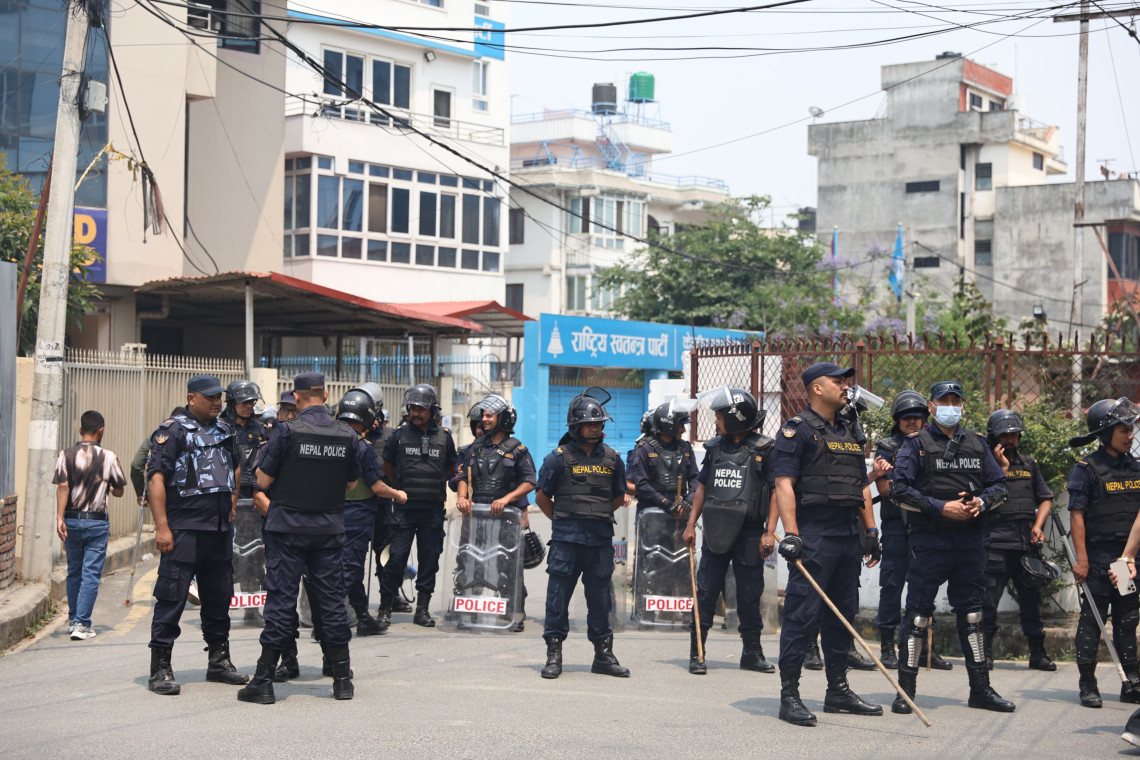रास्वपा कार्यालयमा सुरक्षा व्यवस्था कडा, यस्तो छ कारण ?