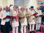 लुम्बिनीका नवनियुक्त मन्त्रीहरूले लिए शपथ