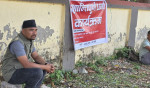विकास बजेटको माग गर्दै मुख्यमन्त्री कार्यालयअगाडि धर्नामा बसे वडाध्यक्ष