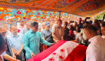 पूर्वमन्त्री राजेन्द्र खरेलप्रति कांग्रेसको श्रद्धाञ्जली, गगन थापाद्वारा पार्टी झन्डा अर्पण
