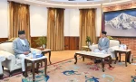 राष्ट्रपति पौडेल र माओवादी केन्द्रका अध्यक्ष प्रचण्डबीच भेटवार्ता