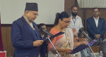 राज्य व्यवस्था समिति सभापति ईश्वरीदेवी न्यौपानेले लिइन् शपथ