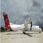 अवतरणका क्रममा श्री एयरको टायर पड्किएपछि...