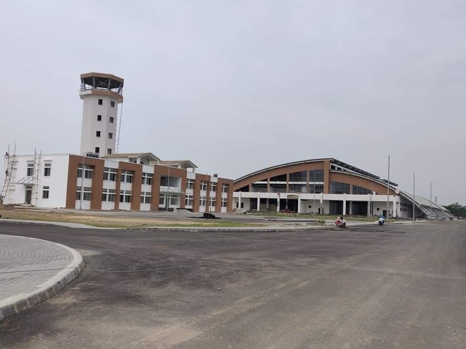 गौतमबुद्ध अन्तर्राष्ट्रिय विमानस्थलमा आज परीक्षण उडान गर्दै वाइडबडी जहाज