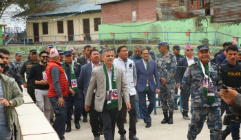 तार्केश्वर मतदान स्थल अनुगमनमा गृहमन्त्री अर्याल