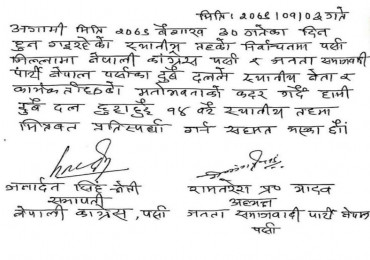 वीरगन्जमा गठबन्धन नहुने