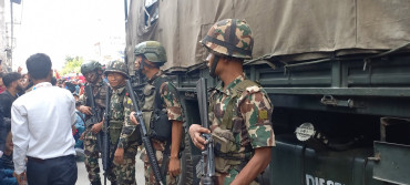 बानेश्वर क्षेत्रमा पुग्यो नेपाली सेनाको टोली