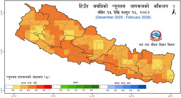 यस वर्षको हिउँद प्रक्षेपण : तापक्रम सरदरभन्दा बढी र वर्षा कम