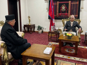 शीतल निवासमा राष्ट्रपति पौडेल र नेता खनालबिच भेटवार्ता