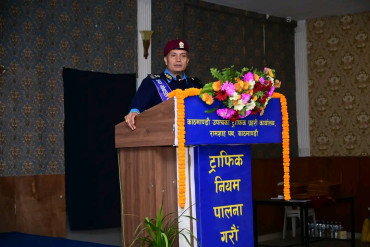 व्यक्तिगत इच्छा र आकांक्षाबाट माथि उठेर नागरिक सुरक्षामा लागौँ : महानिरीक्षक कार्की