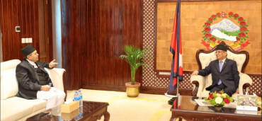 संसद बैठकअघि प्रधानमन्त्री र सभामुखबीच भेटवार्ता