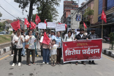 जात व्यवस्था विरोधी आन्दोलनद्वारा काठमाडौँमा प्रतिरोधात्मक प्रदर्शन