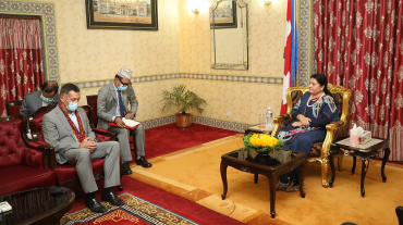 अमेरिकी राजदूत बेरी र राष्ट्रपति भण्डारीबीच भेटवार्ता