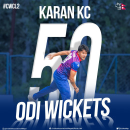 नेपाललाई आठौं सफलता, करणले लिए विकेट