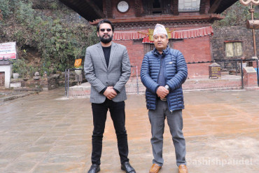 मेयर शाह र महेश बस्नेतबीच भेटवार्ता 