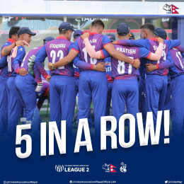 पपुवा न्युगिनीलाई हराउँदै नेपालको लगातार पाँचौं जित