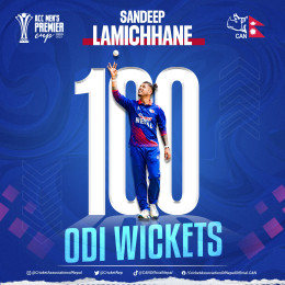 सन्दीपले पूरा गरे विश्व कीर्तिमानी एक सय विकेट