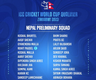 विश्व कप छनोटका लागि नेपालको प्रारम्भिक टोली घोषणा