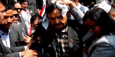 राष्ट्रपति निर्वाचनमा मतदान गरेर फर्किने क्रममा लडेर नेकपा एसका सांसद न्यौपाने घाइते