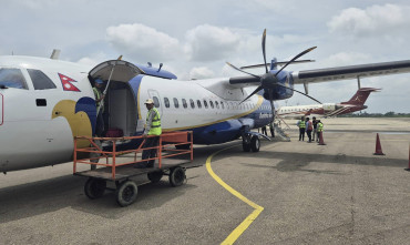 सुर्खेत उडेकाे बुद्ध एअर नेपालगञ्जमा आकस्मिक अवतरण