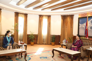 राष्ट्रपति भण्डारीसँग चीनका राजदूत यान्छीको बिदाइ भेट