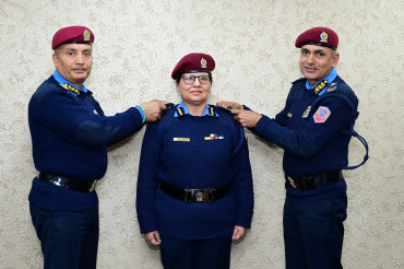 पाँच प्राविधिक प्रहरी अधिकृतलाई दर्ज्यानी चिह्न प्रदान