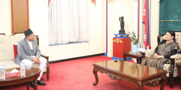 राष्ट्रपति भण्डारी र सभामुख घिमिरेबीच भेटवार्ता