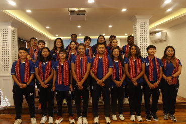 इन्दुको कप्तानीमा रुवान्डा जाने महिला क्रिकेट टोलीको बिदाइ