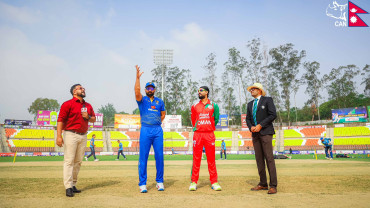 यूएईले ओमानलाई २६९ रनको लक्ष्य, आर्यान्श शर्माको शानदार शतक