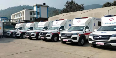 बागमती प्रदेशका सातवटा अस्पताललाई एम्बुलेन्स हस्तान्तरण