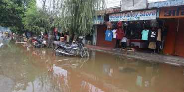 कञ्चनपुरको महेन्द्रनगर जलमग्न