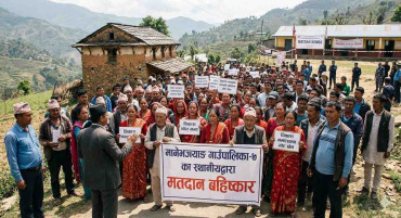 ओखलढुंगाको मानेभञ्ज्याङ–७ मा मतदान बहिष्कार