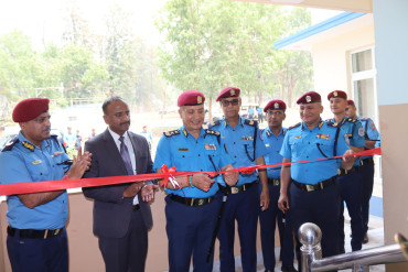 प्रहरी महानिरीक्षक कार्कीद्वारा सुर्खेतमा नवनिर्मित भवनको उद्घाटन