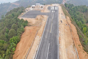 रेसुङ्गा विमानस्थलमा आज परिक्षण उडान हुँदै