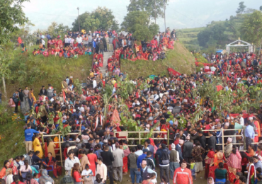 थानिमाई मन्दिरमा भित्रिए २८ वटा फूलको डोली 