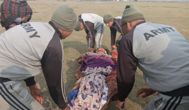 सुत्केरी व्यथामा परेकी गर्भवती महिलाको सेनाद्वारा उद्धार