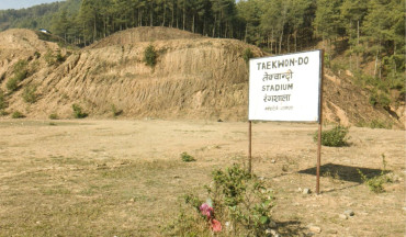 रामेछापमा राष्ट्रिय स्तरको तेक्वान्दो रंगशाला वर्षौँदेखि अलपत्र