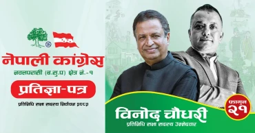 विनोद चौधरीको प्रतिज्ञापत्र सार्वजनिक