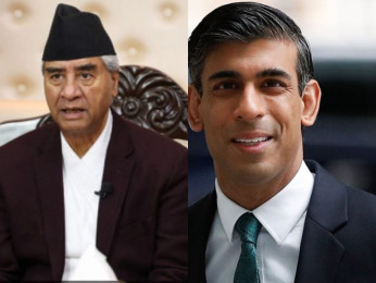 प्रधानमन्त्री देउवाले दिए सुनकलाई बधाई