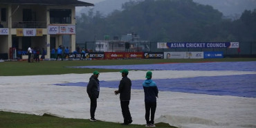 एसीसी प्रिमियर कप क्रिकेट : वर्षाका कारण खेल प्रभावित