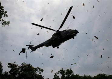 कोलम्बियामा हेलिकोप्टर दुर्घटना  हुँदा पाँच प्रहरीको मृत्यु