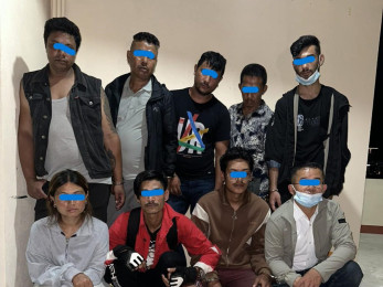 काठमाडौंको चुनदेवीबाट पक्राउ परे १ यूवतीसहित ९ जना, गर्दै थिए यस्तो काम